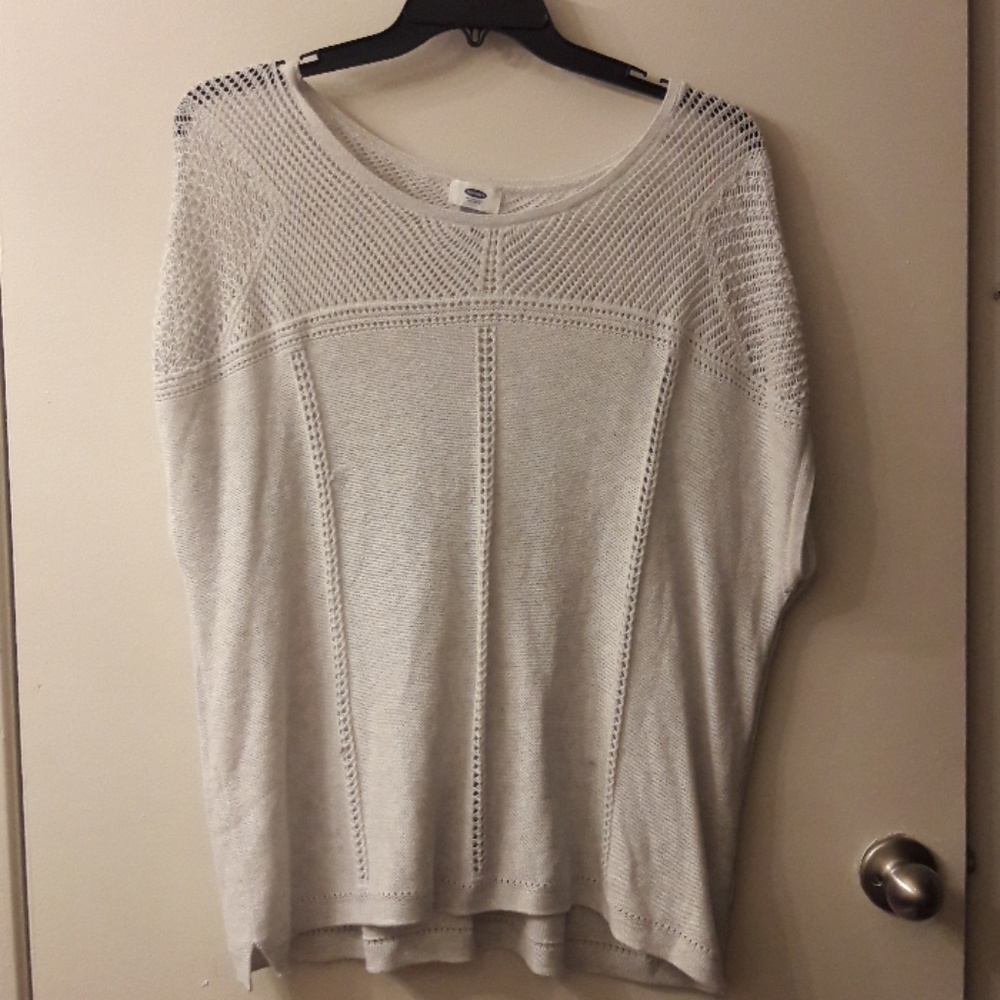 Short Leave Open Weave Sweater